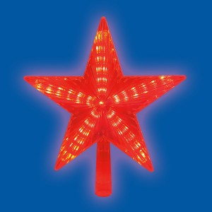 Звезда на елку ULD-H2121-031/STA RED STAR-3 31LED красная (мерц) 21x23см прозр.пров. IP20 Uniel