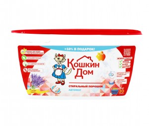 Стиральный порошок биоразлагаемый Кошкин дом Лаванда 3,3кг. БЕСФОСФАТНЫЙ 70-01-003