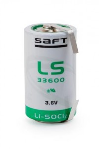 Э/п Saft LS 33600/CNA D 16.5Ah 3.6V с лепестковыми выводами, 12783