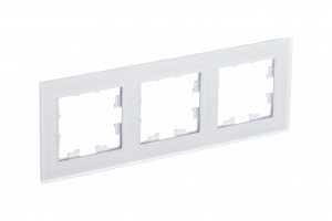 Systeme Electric AtlasDesign Nature рамка СУ 3 мест. матовое стекло белый ATN330103