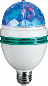 ОНЛАЙТ вращ. диско 3W OLL-DISCO-3-230-RGB-E27 61120