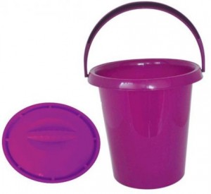 Ведро с крышкой Ampari 12л, микс, PT9063 Plast team