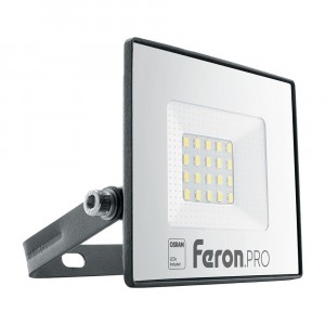 Feron.PRO прожектор св/д 20W(1600lm) 6400K IP65 черный 76x43x112 LL-1000 41538