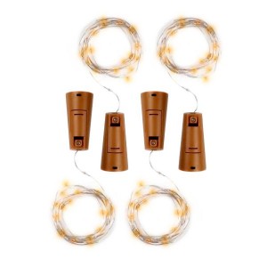 ФАЗА Гирлянды DC-G04-20YS4, комплект 4 шт., Пробки, желт., 20 LED, 3xAG13 .5047914