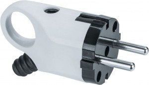 Navigator вилка угловая 16А с кольцом, земля белая NCA-PL03-16A-E-WH 61361