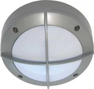 Ecola B4143S св-к матов.Круг решет.серый алюм.1*GX53 IP65 145х145х65 FS53СSECS