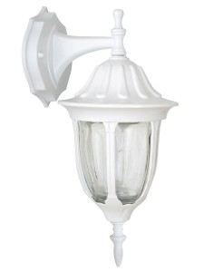 Camelion 4502 св-к уличный/садовый "бра вниз" белый 60W E27 220V алюминий/стекло IP43