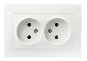Smartbuy Венера роз. СУ 2-мест. без заземления 10А белая, керамика  (SBE-01w-10-S2-N-c)