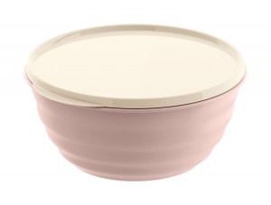 Миска (салатник) с крышкой Latina 2,1л бежевый 222136627/06 Homver
