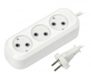 SmartBuy сет. удл. ПВС 2х1 3 роз. 15 м 10А (корпус АБС-пластик) SBE-10-3-15-N