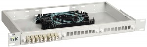 ITK 1U кросс укомплектованный: SC (Simplex) 24шт,  (OM3)