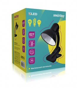 SmartBuy св-к настольный прищепка 40W E27 метал+пластик черный (SBL-DeskL01-Black)