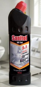 Гель для чистки туалета 3в1, 750мл SANITOL, ЧС-07