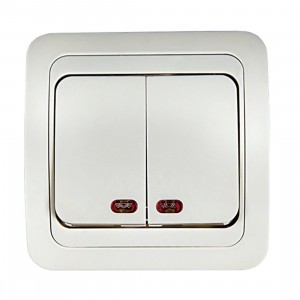ASD/InHome CLASSICO выкл. СУ 2 кл. 10А бел. инд., пластик 2123