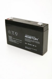 Ак-р 6V 7Ah  Robiton VRLA6-7, 151х34х94мм 09810