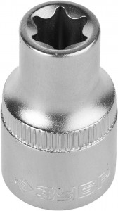 Головка торцовая ЗУБР "МАСТЕР" (1/2"), Cr-V, E-TORX, хром.покр., E11 zu27719-11