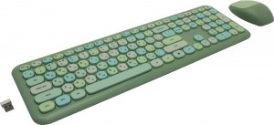 Комплект клавиатура+мышь мультимедийный Smartbuy 666395 зеленый (SBC-666395AG-G) /10