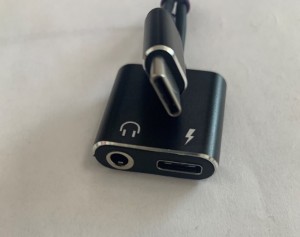 Адаптер Type C+3.5 для 3.5 и зарядки Type-C, металл. (для телеф. без 3.5мм) (A-835-C-new)