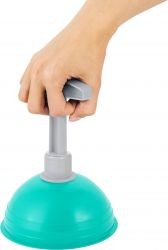 Вантуз ручка пластик,высота 17,5см,d=14,5см,Disco аквамарин,SC320210027/Spin&Clean
