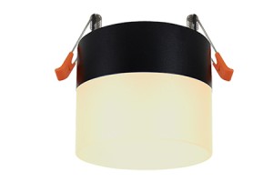 Ecola GX53 H4 5373 св-к встраив. СПОТ без обода Черный матовый 83x87 SR533BECB