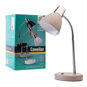 Camelion KD-359 C26 св/к настольный 40W E27 230V металл, тауп, шнур 1,6м