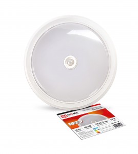 ASD/inHome св-к св/д ЖКХ СПБ-2Д 14W(1100lm) 4000К 4K 210х43 круг, пласт, белый с дат движ. IP40 0693