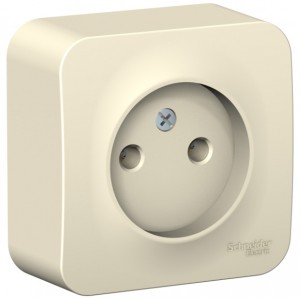 Schneider BLANCA роз. ОУ 1 мест. 16А молочный (пласт. осн.) BLNRA000102
