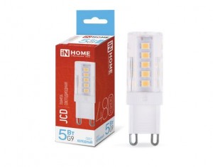 ASD/InHome лампа св/д VC JCD G9 220V 5W(480lm) 6500К 6K 50x16 (без пульсации) 6342