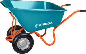 GRINDA Тачка садовая двухколесная GP-1 PROLine, 260л, грузопод 120кг, ударопроч пластик, zu422401