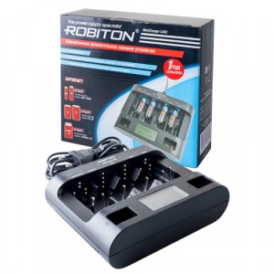З/у ROBITON MultiCharger LCD2,LCD дисплей для Ni-MH/Ni-Cd акк. 6 R6/R03, 4 R14/R20, 2 9V Крона,18258