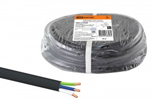 Кабель ВВГ-Пнг(А)-LS 3х2,5 (бухта 10м) ГОСТ РЭМЗ/TDM  сил.  медн . негор. пониж. газовыд.