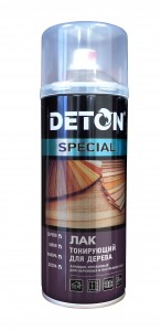 Лак аэрозоль 520мл тонирующий защитный д/дерева ВЕНГЕ арт.DTN-A07313 Deton Special
