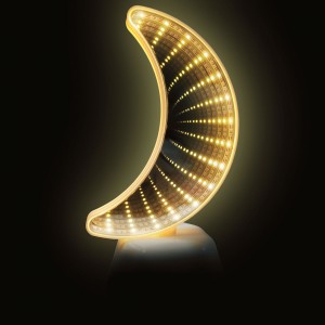 Apeyron/OGM св-к св/д ночник зеркальный Месяц  желтый 3хR6 пластик 100х70х190 NL-09