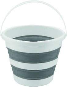 CELLTIX Ведро складное 5л., 25*28*20см, силикон, бело-серый ES-BC-portable-5l