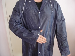 Дождевик (плащ на кнопках) XXL (№16) ПВХ 150мк, синий,  AST