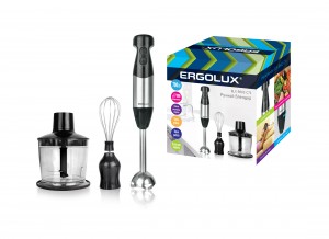Блендер ERGOLUX ELX-BS02-C72 700W, регул-ка скорости+турбо режим, блендер/миксер/чоппер  84171