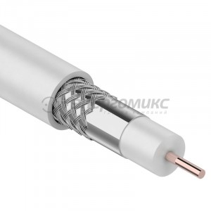 Кабель RG-6U 75 Ом Proconnect (0.9 жила сталь/медь,32x0.12 оплетка алюм) бухта 100м бел метр 01-2205