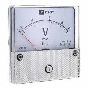 EKF Вольтметр аналоговый VMA-801 на панель 80х80 300В прямое подкл. PROxima vma-801-300