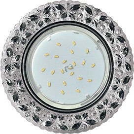 Ecola GX53 H4 LD7040 св-к Круг "Бабочки" подсветка 4K Тонированный/Хром 35x125 FY53CBEFB