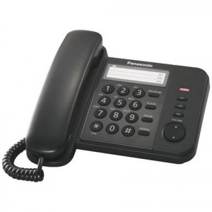 Телефон PANASONIC KX-TS2352RUB, черный, пам 3 ном, повторный набор, тон/имп режим, индикатор вызова