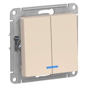 Schneider AtlasDesign мех. выкл. СУ 2 кл. беж. (пласт. осн., инд.) ATN000253