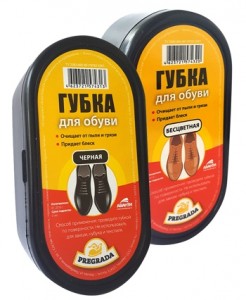 Губка д/обуви СТАНДАРТ черная 11*6см PREGRADA/ PR-313