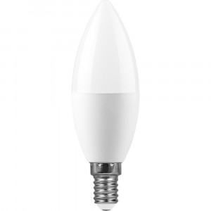 Feron свеча C37 E14 13W(1130lm) 6400K 6К матовая 121x37 LB-970 38109