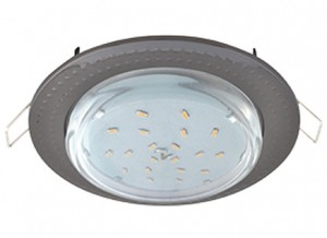 Ecola GX53 H4 св-к "Чеканка" Черный хром 43x115 FB61H4ECB