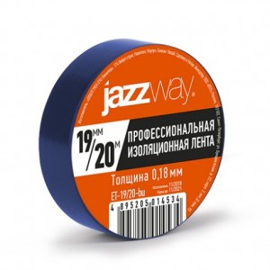 Изолента ПВХ Jazzway 19x20  синяя (100!)