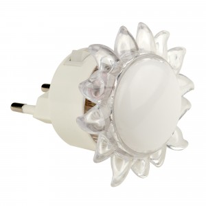Uniel DTL-308 ночник 0.5W 4LED RGB Подсолнух 220V, пластик, с выкл., BL