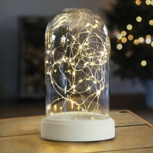 Feron Световая фигура "Колба с Нитью Роса" 50LED 2700K батарейки 3xАА 23см LT135 51454