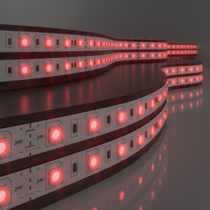 Elektrostandard лента св/д 24V 14.4W/m 100lm/m 60led/m 5050 IP20 красн (5м цена за 1м)10мм a052973