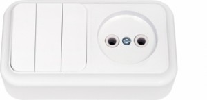 Bylectrica Пралеска блок (роз. 16А + 3 кл. выкл. 10А) ОУ бел. 3В-РЦ-525
