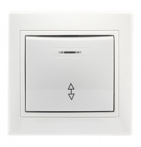 Smartbuy Венера выкл. СУ прох. 1-кл. инд, керамика 10А белый  (SBE-01w-10-SW12-1-c)